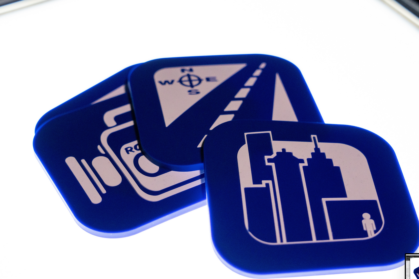 Icon Coasters 4 Pack Blue