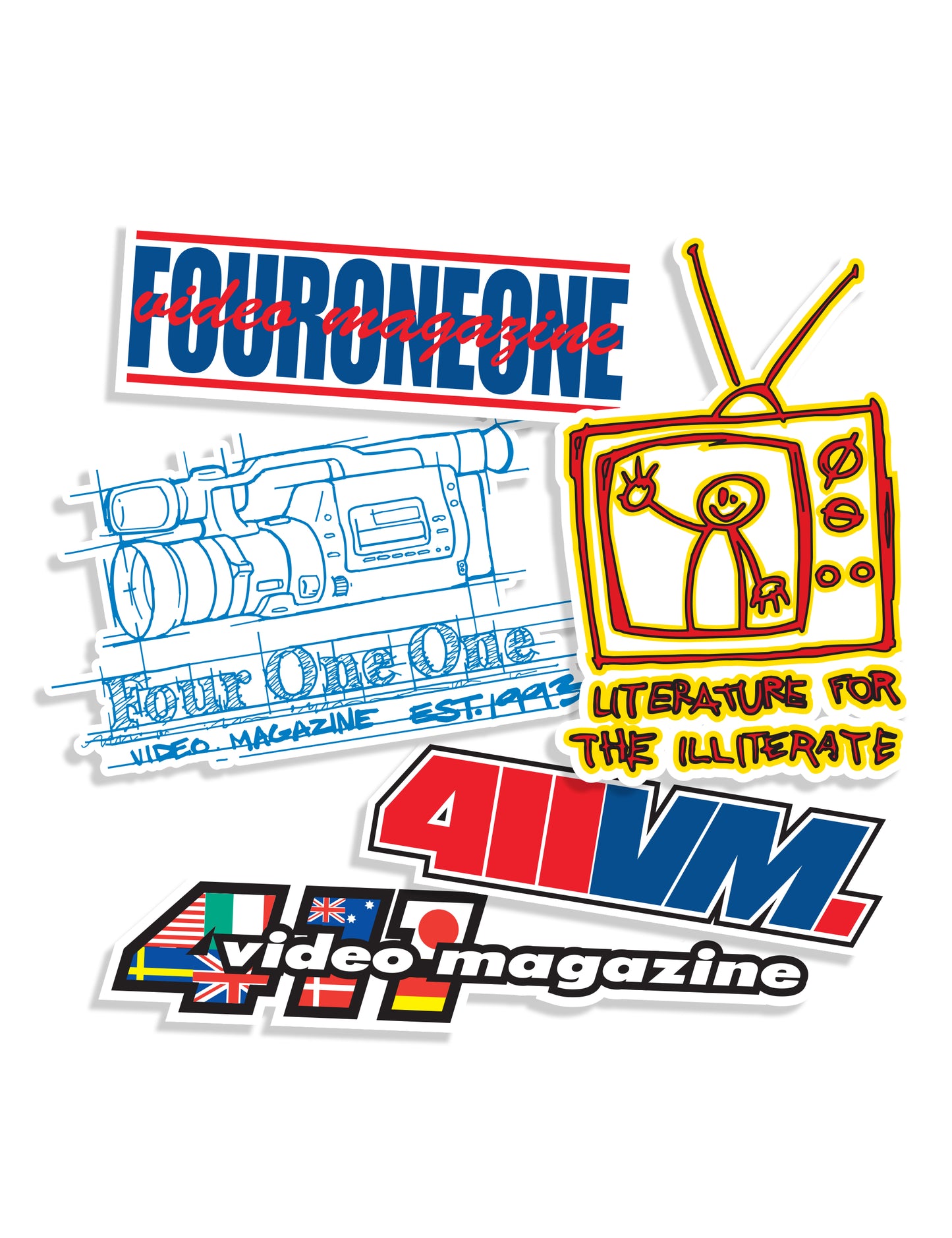 411VM - Assorted Sticker 5 Pack